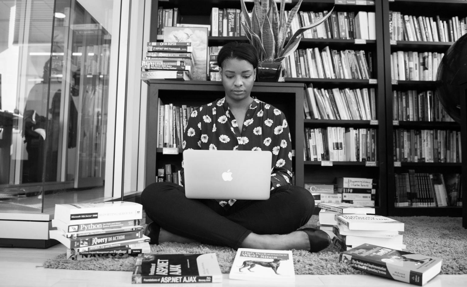 Programming workspace with multiple monitors